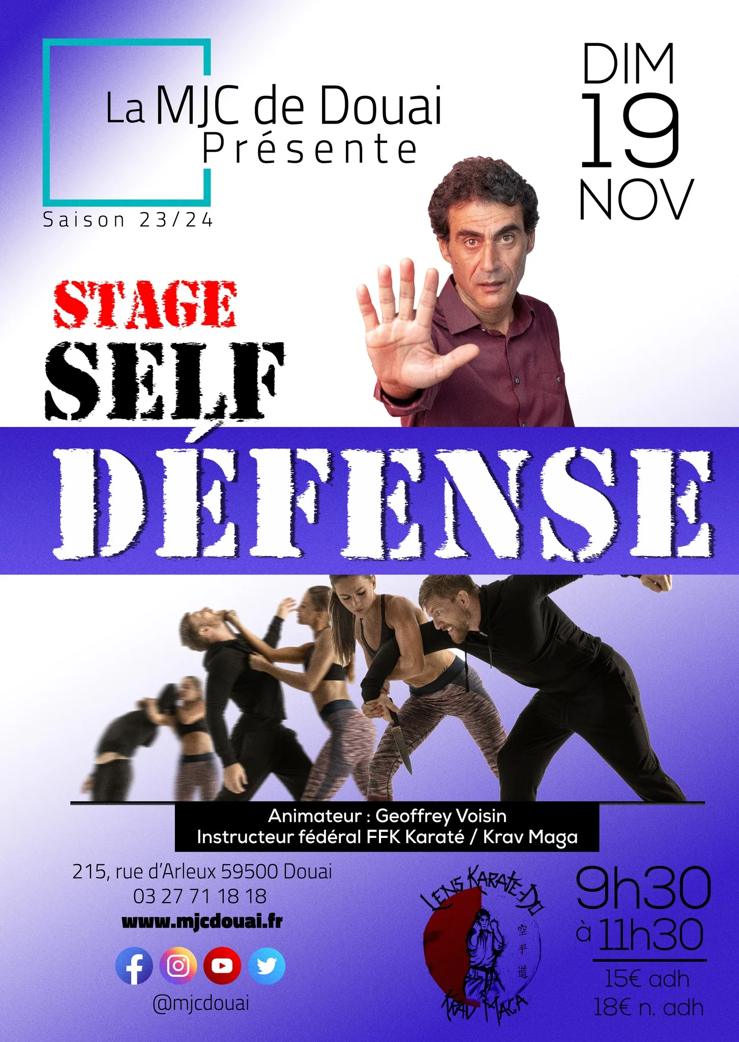 stage self défense 19 novembre 2023