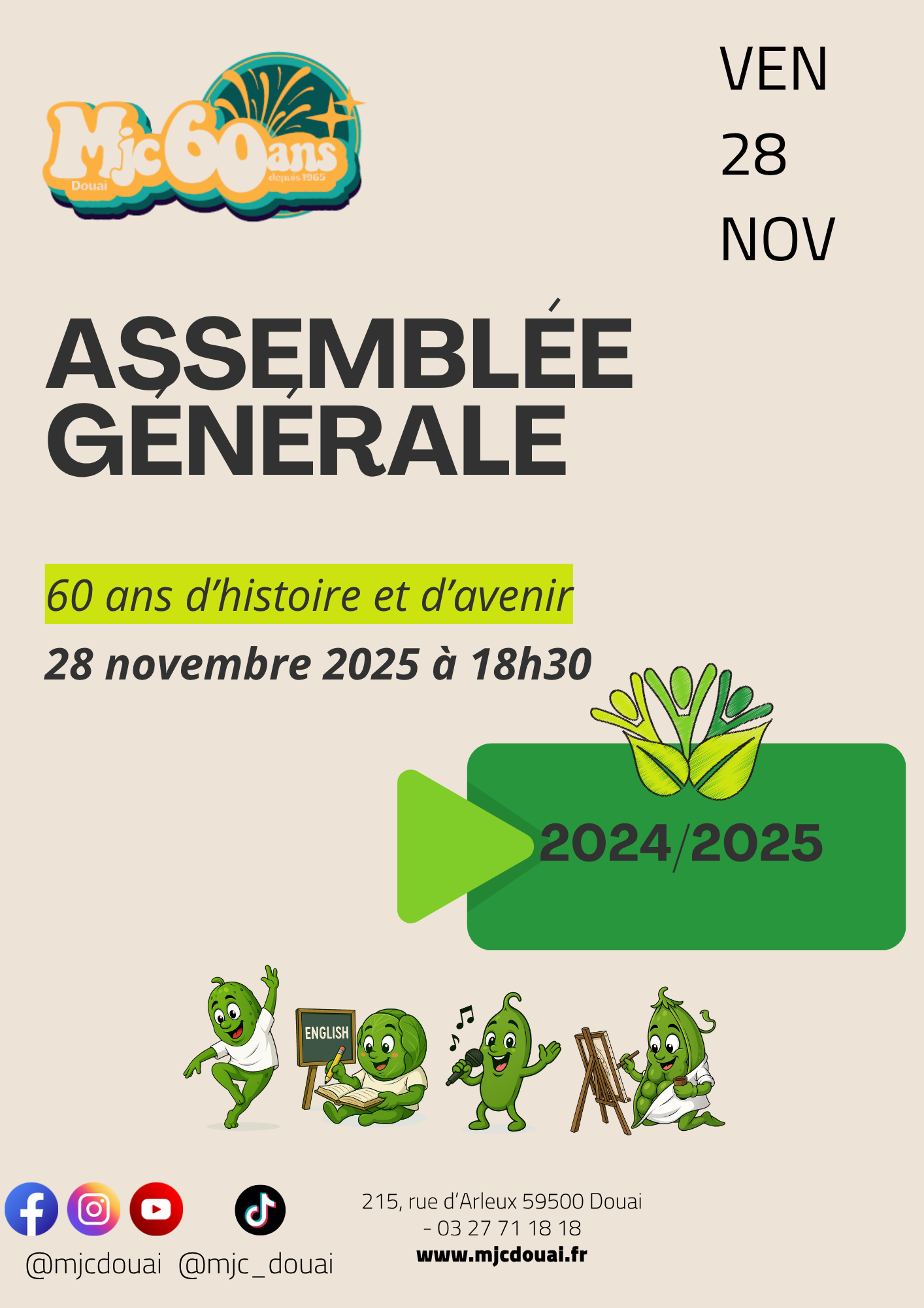 Assemblée Générale 2024-2025 — MJC Douai