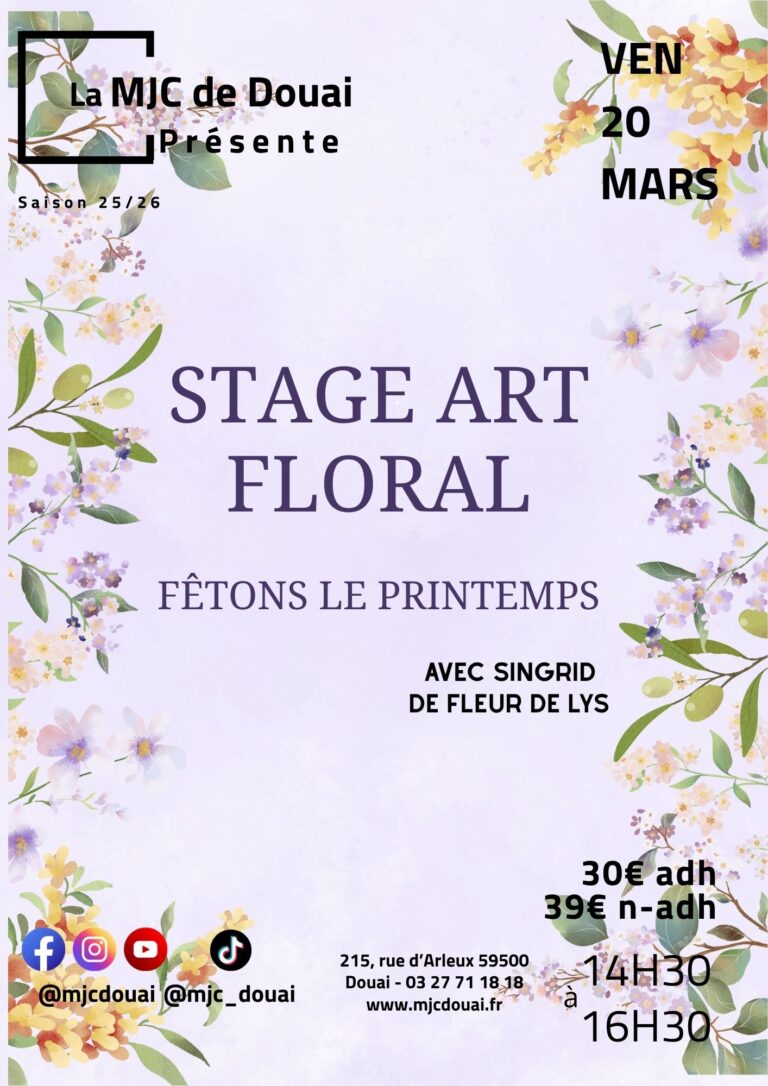Stage d&rsquo;art Floral : Fêtons le printemps