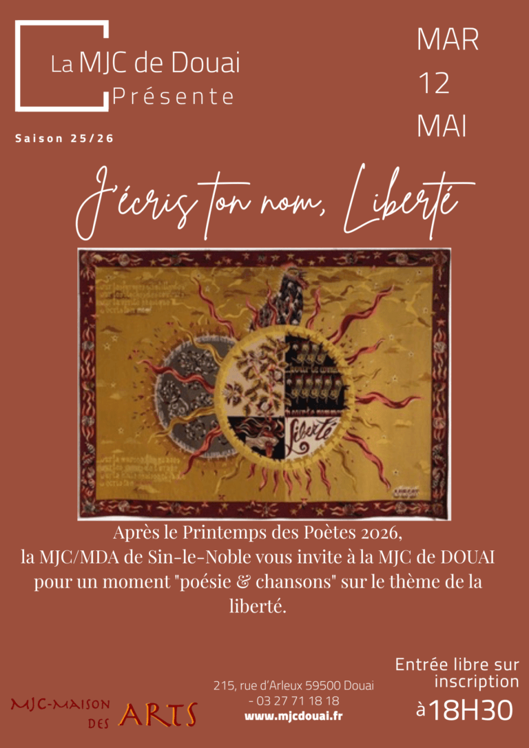 Soirée poésie — « J&rsquo;écris ton nom, Liberté »