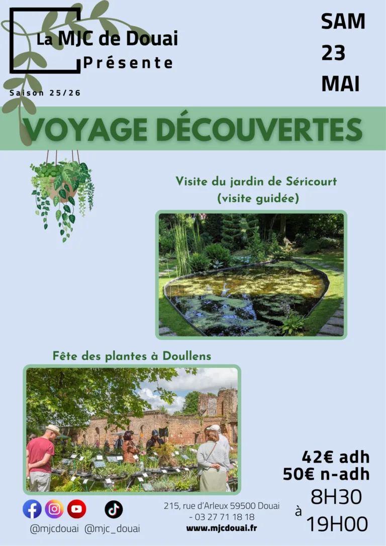 Voyage Découvertes : Visite guidée du jardin de Séricourt