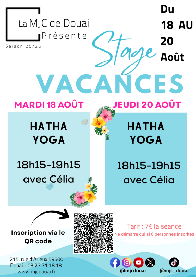 Stages vacances aout 2026