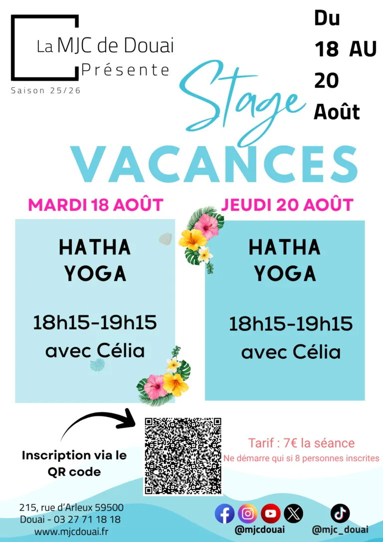 Stages vacances aout 2026