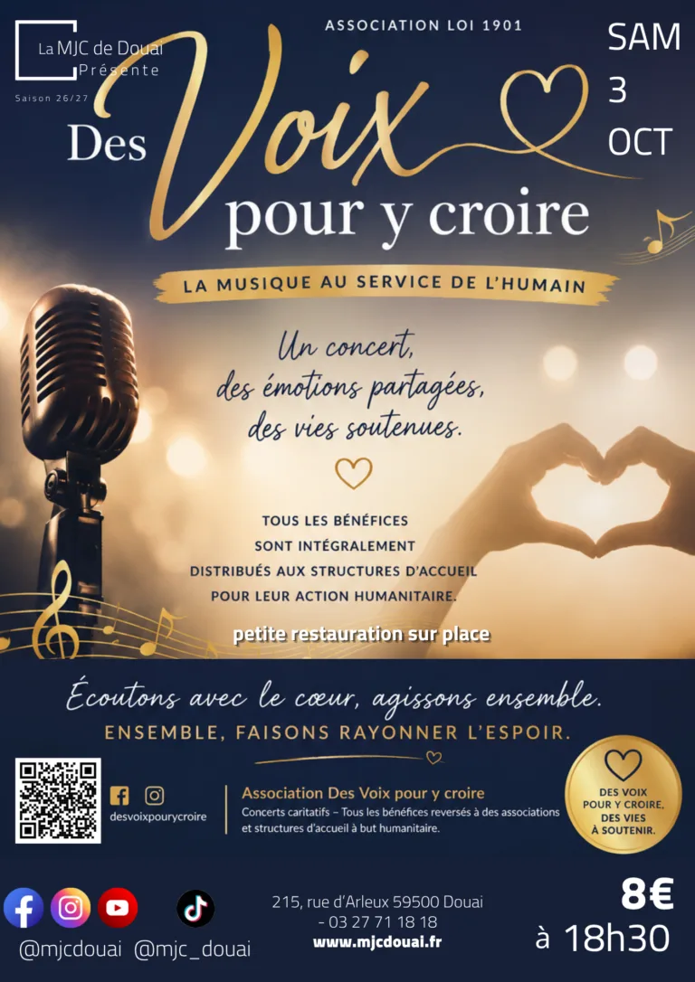 Concert caritatif : Des Voix pour y croire
